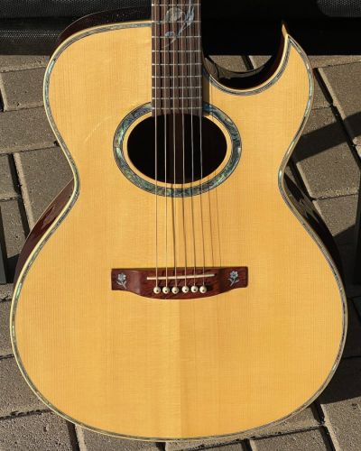 2010 Antoniotsai Solid Wood Floral Inlaid Cutaway