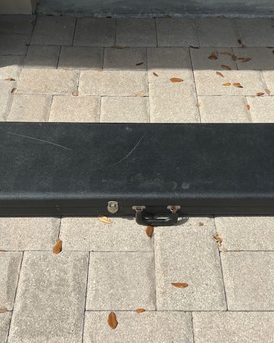 1963-1966 Fender P Bass or Jazz Bass Black Tolex hard case.