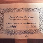 1986 Juan Pedro Pérez Concert Classical Guitar